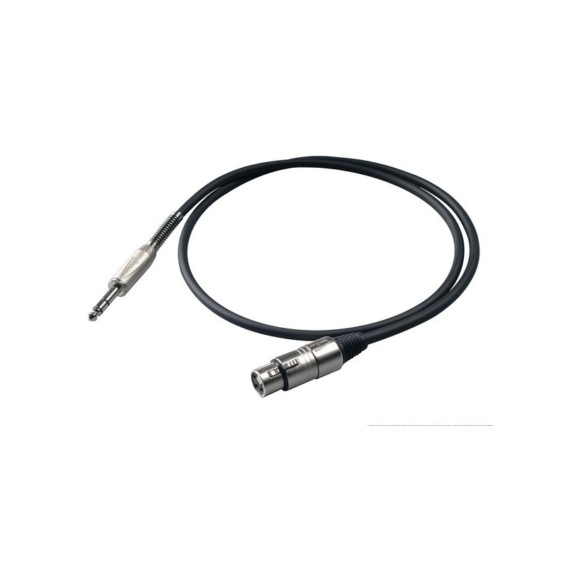 PROEL STAGE BULK210LU05 BULK Series kabel Jack 6.3 stereo - XLRf 3pin 0.5m